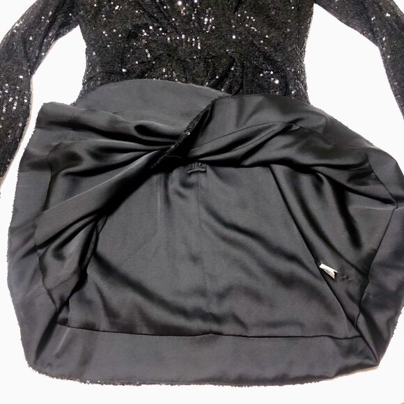 Ramy Brook Sequin Mini Dress Women 6 Becky Faux Wrap Deep-V Cocktail  Party - Picture 13 of 16